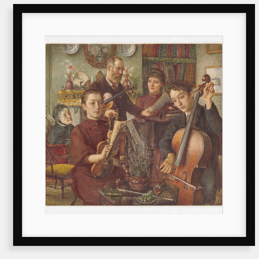 Group portrait of Alfred Rooke and his family in their home in Mount Park, Ealing, 1891-92 by Thomas Matthews Rooke