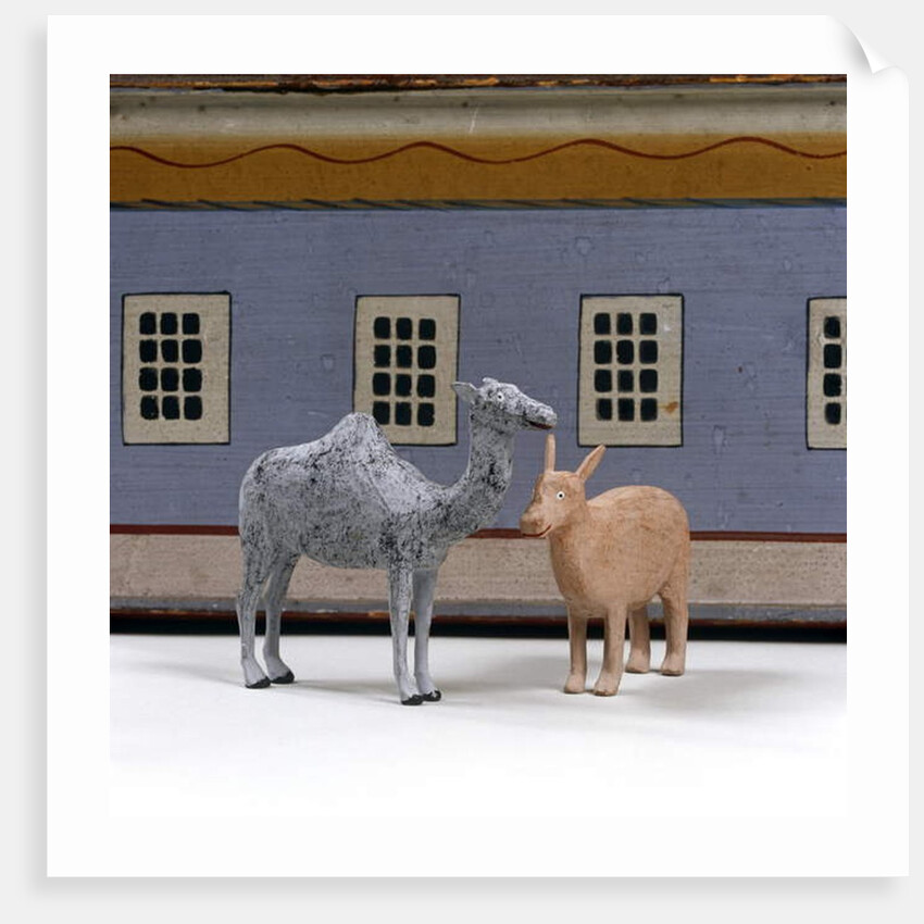 Camel and rhino in front of Noah's ark, c.1840 by German School