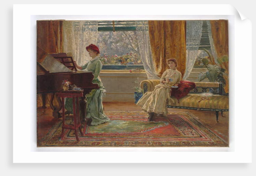An Interior with two Ladies, 1880 by A. Trevor Haddon