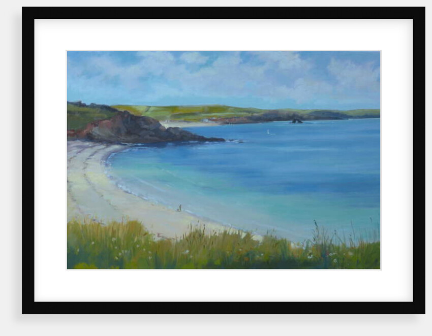 Thurlestone Beach, calm summer day, 2016 by Jennifer Wright
