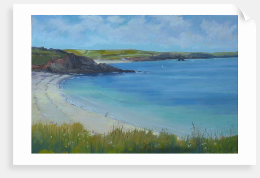 Thurlestone Beach, calm summer day, 2016 by Jennifer Wright