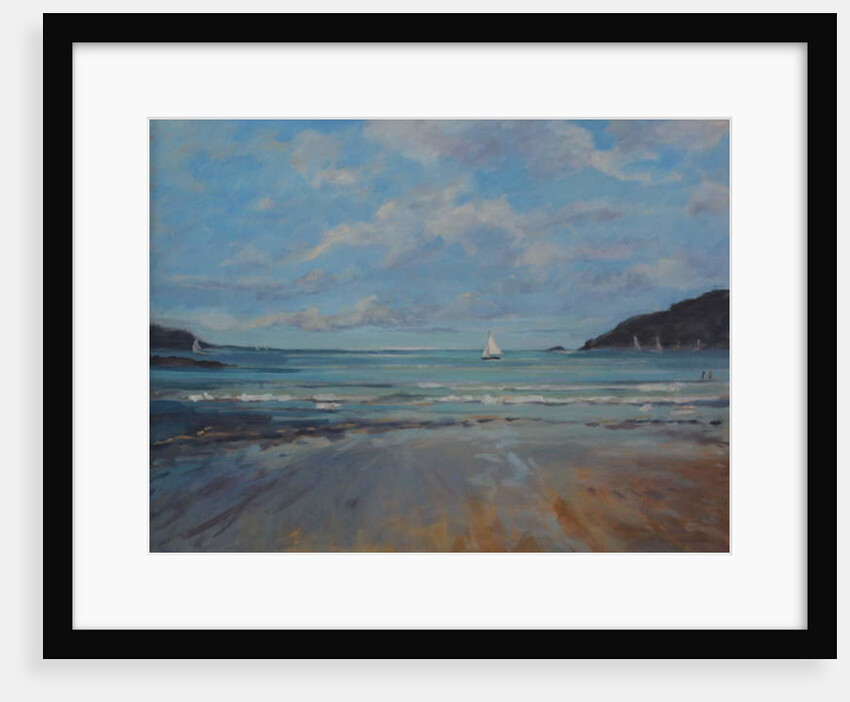 Northsands Salcombe, sailing, 2016 by Jennifer Wright