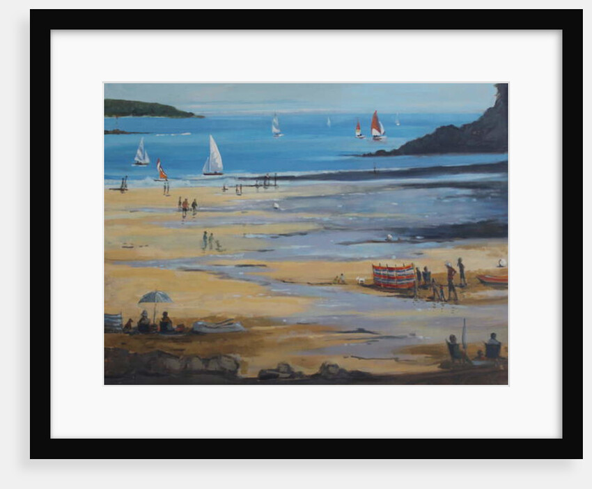 Salcombe North Sands, Evening Shadows by Jennifer Wright