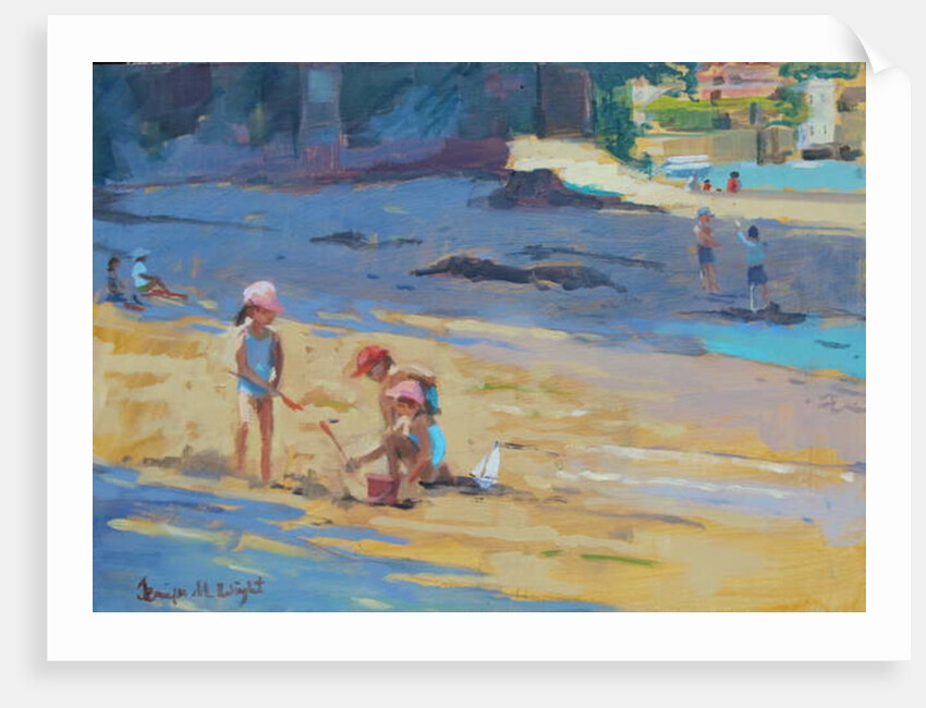 Salcombe Beach, Children by Jennifer Wright