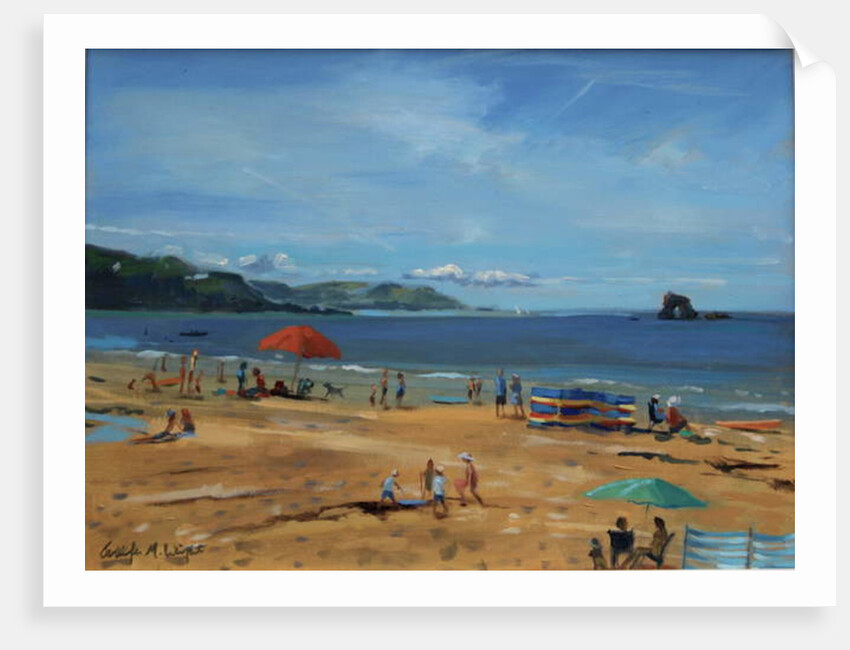 Thurlestone, Red Umbrella by Jennifer Wright