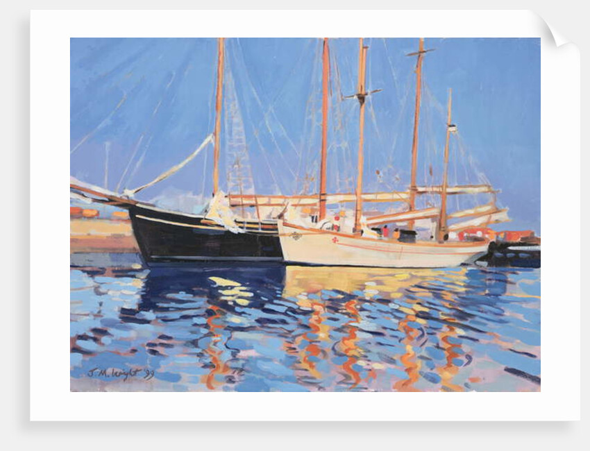 Moored Sailing Ships, Skagen, Denmark, 1999 by Jennifer Wright