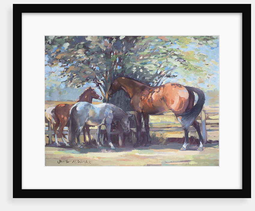 Horses - Summer Flies, 1990 by Jennifer Wright