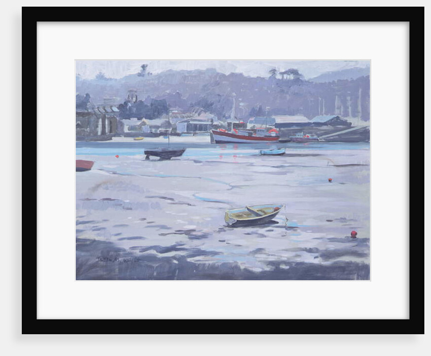 Salcombe - Grey Day - Fisherman's Quay by Jennifer Wright