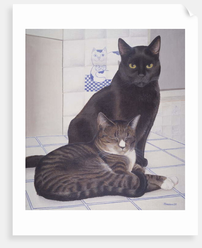 Stray and Daisie in the Kitchen by Joan Freestone