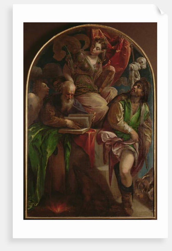 St. Justina of Padua Enthroned with St. Sebastian, St. Anthony Abbot and St. Roch, c.1557-60 by Jacopo Bassano