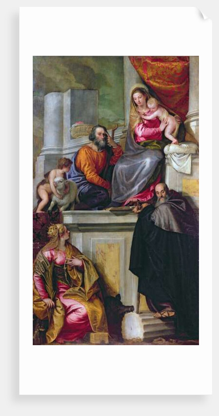 The Holy Family with St. John the Baptist, St. Anthony Abbot and St. Catherine, 1551 by Veronese