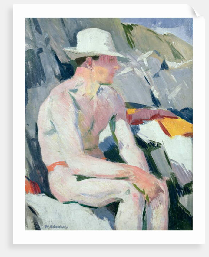 Bather in a White Hat by Francis Campbell Boileau Cadell