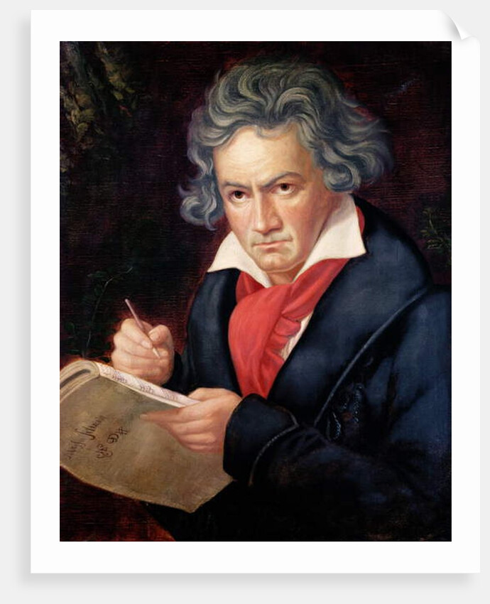 Ludwig van Beethoven Composing his 'Missa Solemnis' by Joseph Carl Stieler (after)