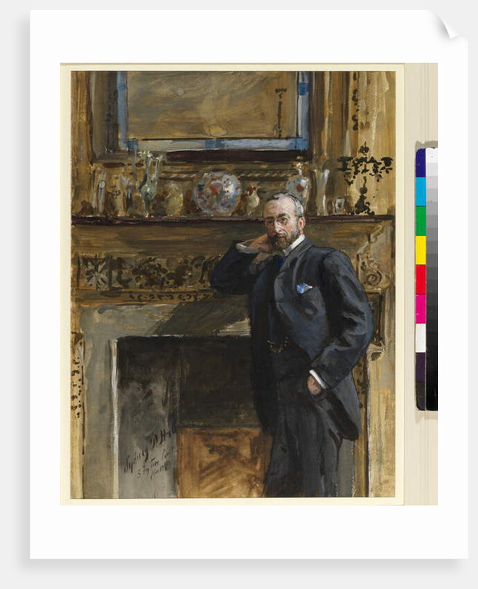 Gentleman in an interior at 5 Fig Tree Court, 1890 by Sydney Prior Hall