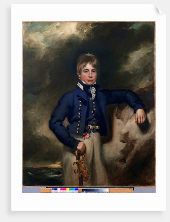 Three-quarter length portrait of John Windham Dalling RN, as a midshipman by George Henry Harlow