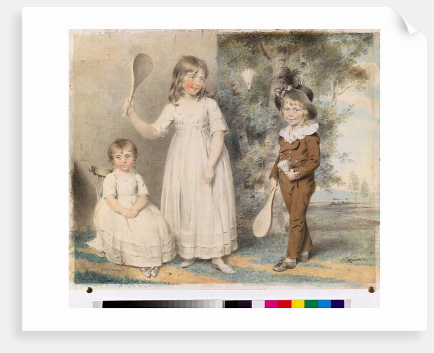 The children of Frederick and Ellen Ray of Abingdon, Berkshire, in a landscape, 1795 by John Downman