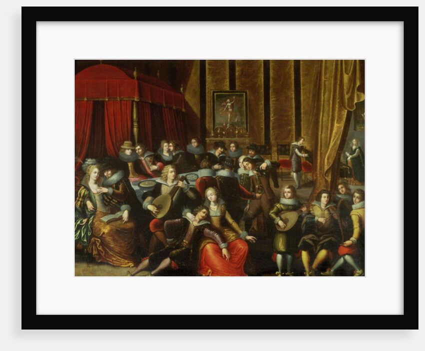 Scene Galante in a Chateau by Louis de Caullery