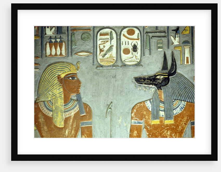 Horemheb and Anubis by Egyptian 18th Dynasty
