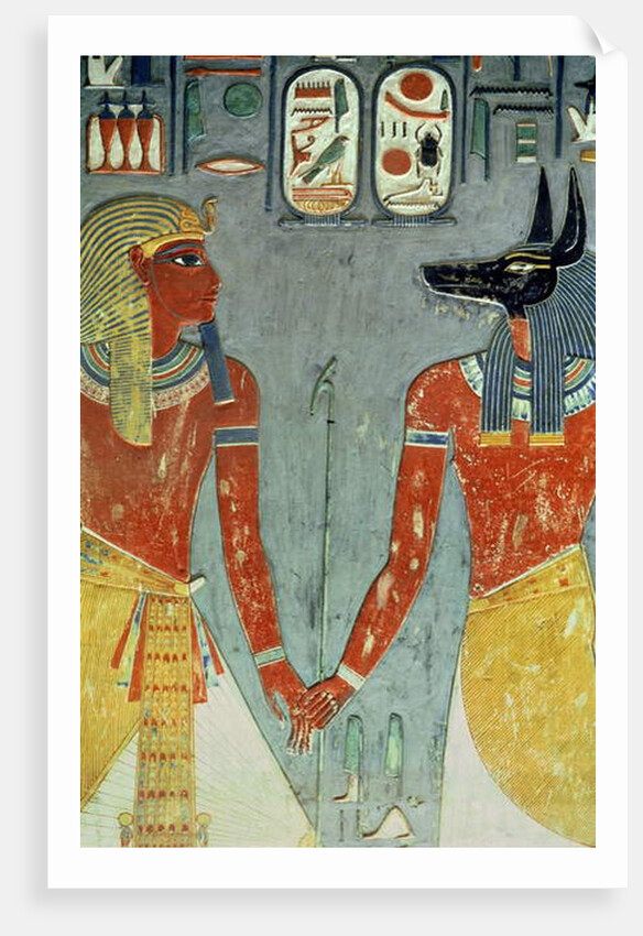 Horemheb and Anubis by Egyptian 18th Dynasty