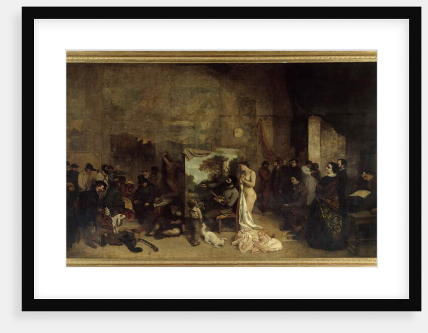 The Studio of the Painter, a Real Allegory, 1855 by Gustave Courbet