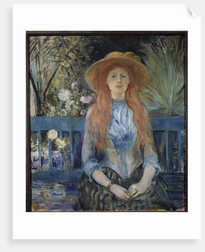 Young girl in a park, 19th century by Berthe Morisot