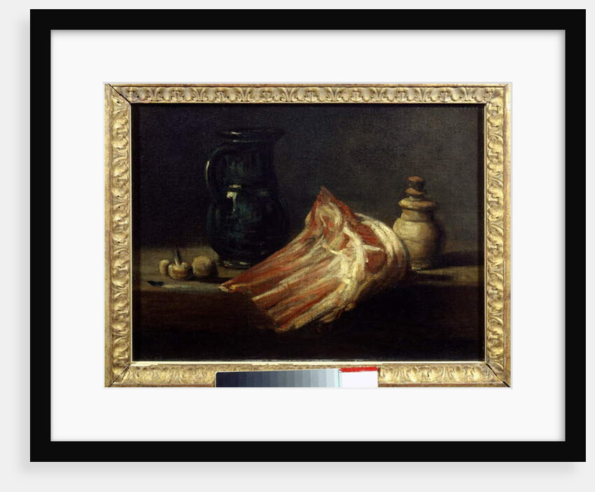 Kitchen table and utensils with a sheep square, 1740 by Jean-Baptiste Simeon Chardin