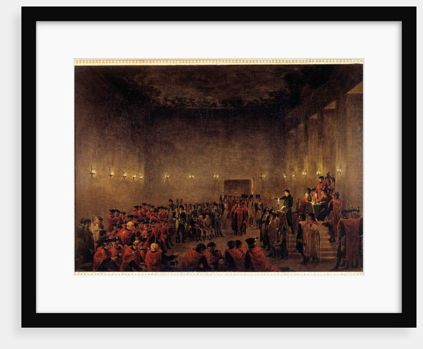 Le 18 brumaire year VIII: le Conseil des Cinq-Cents à Saint Cloud, 1799 by Jacques Henri Sablet