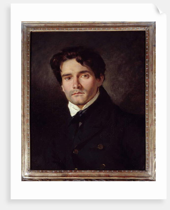 Portrait Of The Painter Louis Riesener, 1835 by Ferdinand Victor Eugene Delacroix