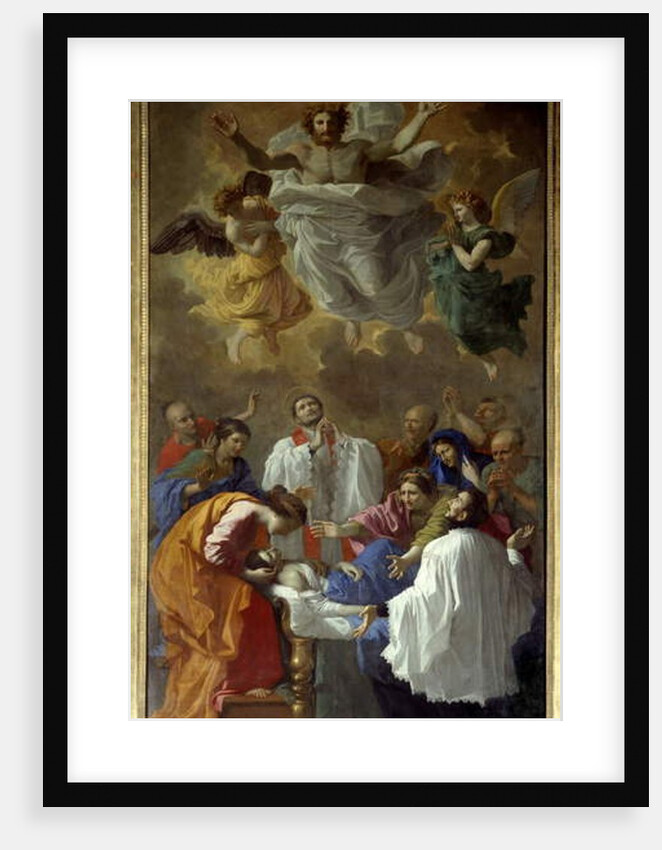 Saint Francois Xavier reminding to life the daughter of a resident of Cangoxima in Japan by Nicolas Poussin