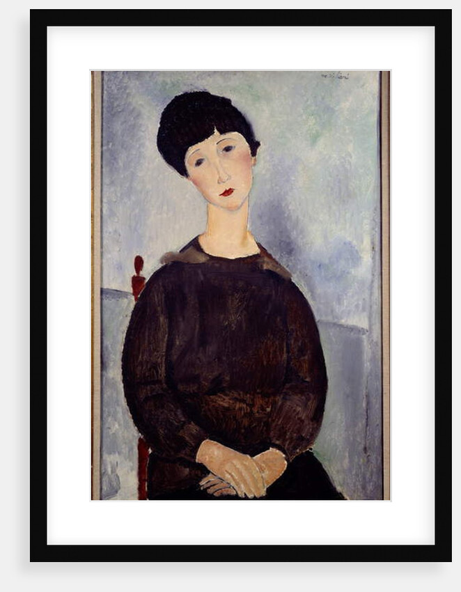 Portrait Of A Sitting Brown Girl, 1918 by Amedeo Modigliani