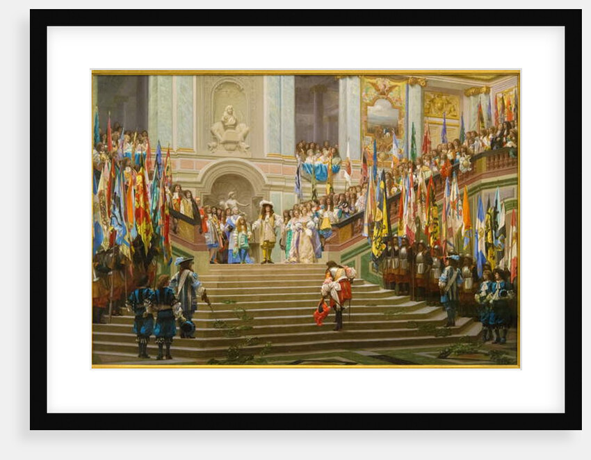 Reception of Louis 2 de Bourbon Conde said the Grand Conde by King Louis 14 a Versailles in 1674, 1878 by Jean Leon Gerome