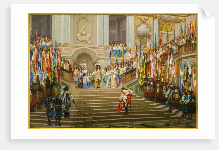 Reception of Louis 2 de Bourbon Conde said the Grand Conde by King Louis 14 a Versailles in 1674, 1878 by Jean Leon Gerome
