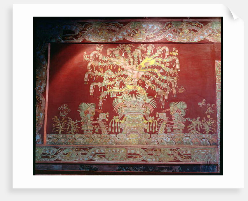 Reproduction of the fresco from the Palace of Tepantitla by Teotihuacan Teotihuacan