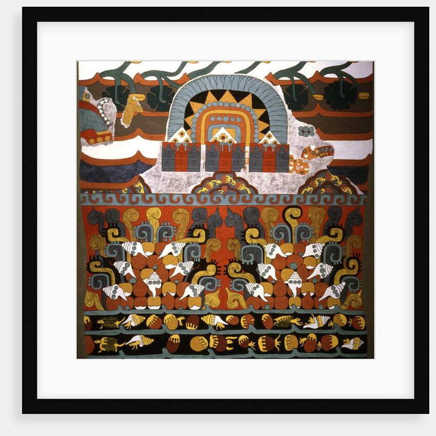 Tlalocan mural from Teotihuacan, Early Classic period by Aztec Aztec