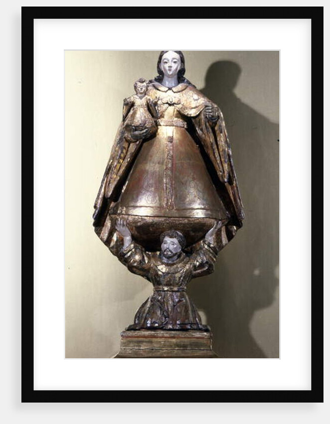 St. Francis sustaining the Madonna and Child by School Mexican