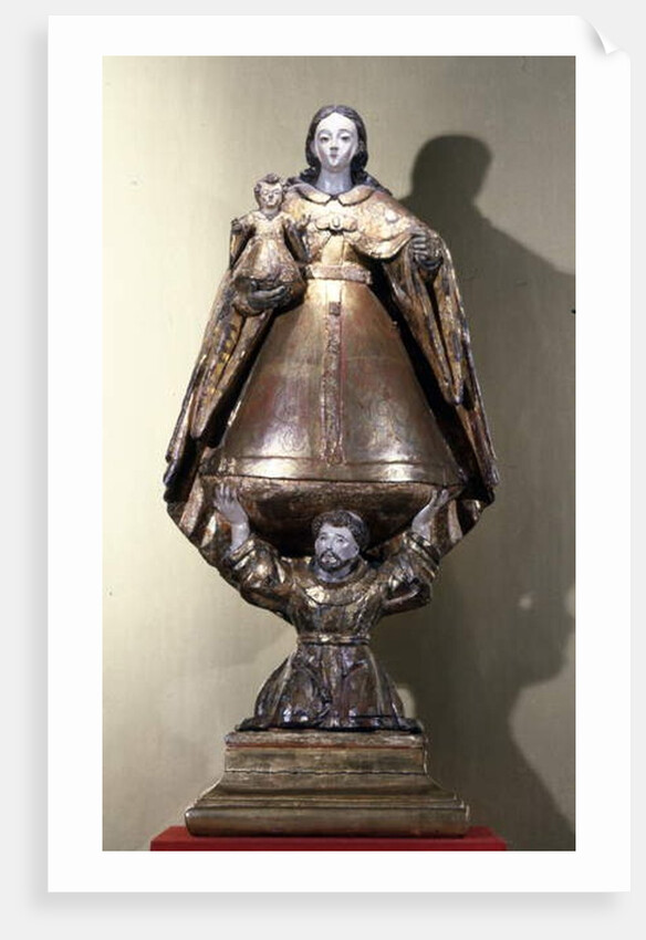 St. Francis sustaining the Madonna and Child by School Mexican