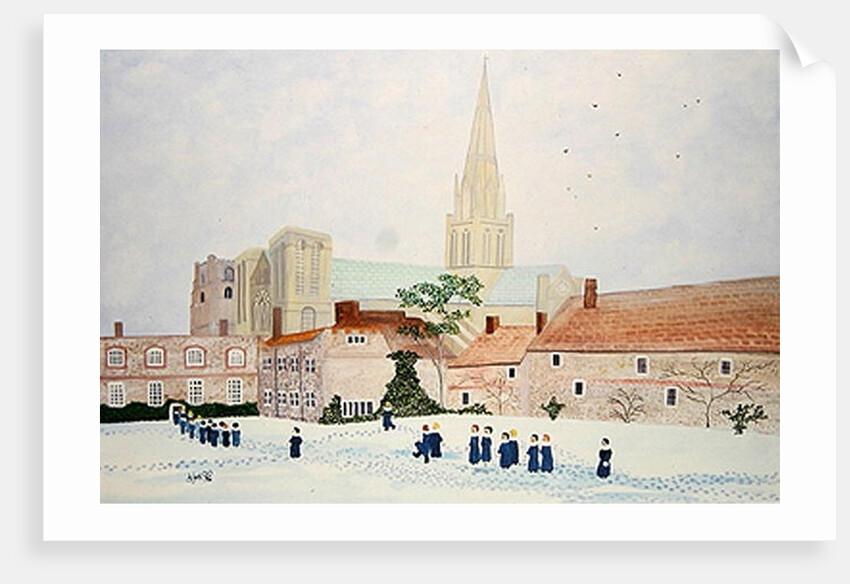 Chichester Cathedral and Visiting Choir by Judy Joel