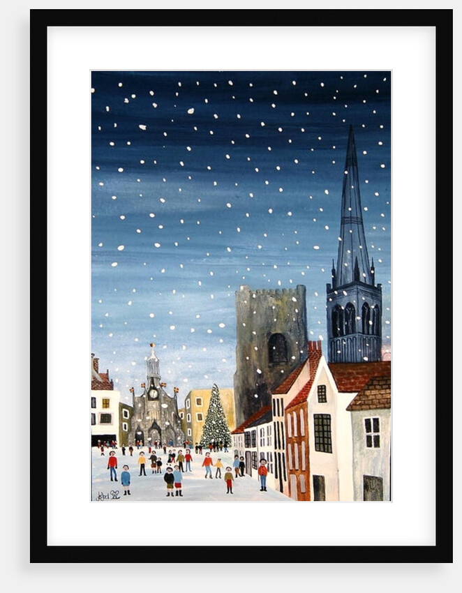Chichester Cathedral, A Snow Scene by Judy Joel