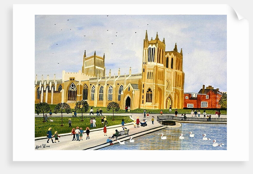 Bristol Cathedral and College Green, 1989 by Judy Joel