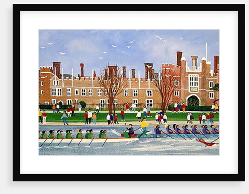 Dragon boat racing at Hampton Court, 1993 by Judy Joel