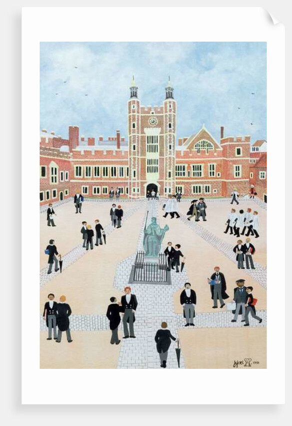 Eton College School Yard, 1991 by Judy Joel