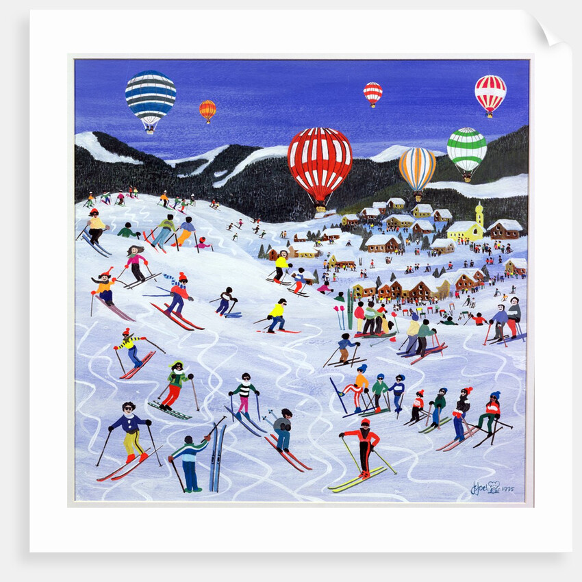 Ballooning over the piste, 1995 by Judy Joel