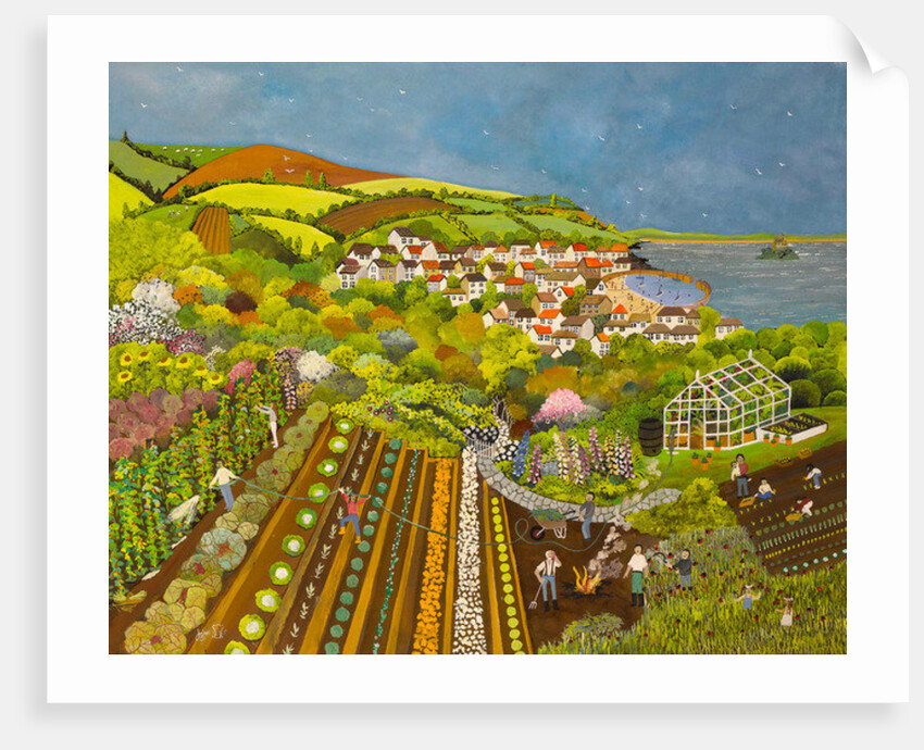 Allotment above Mousehole, 2013 by Judy Joel