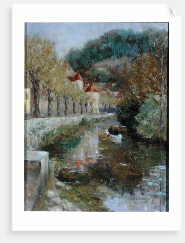 Canal at Noyers, Burgundy, 2002 by Karen Armitage