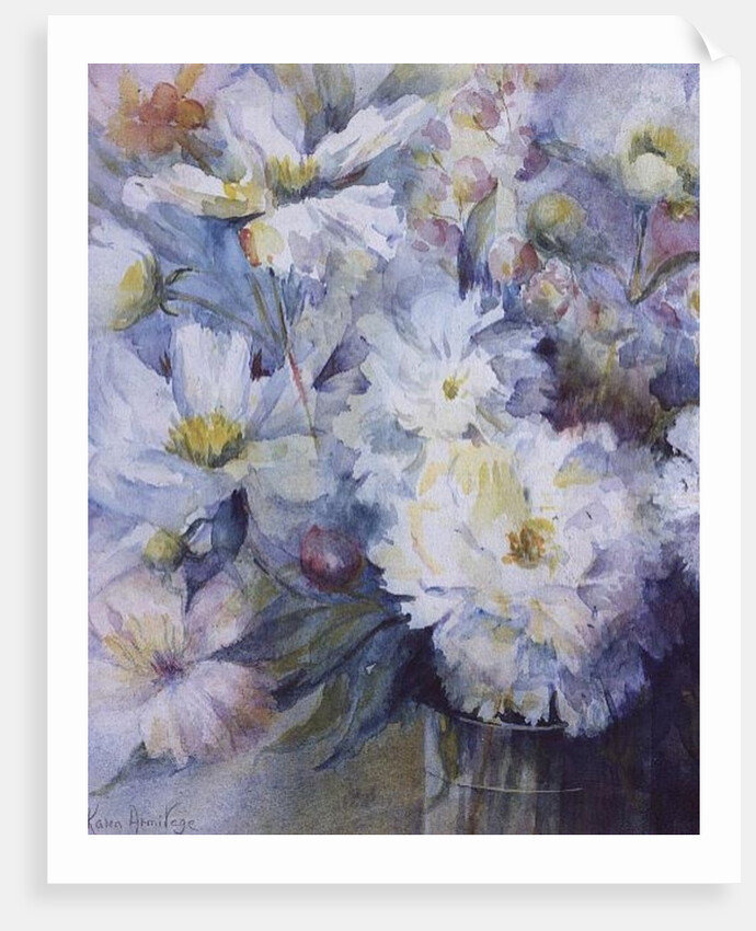 Peonies - Festive Maxima by Karen Armitage