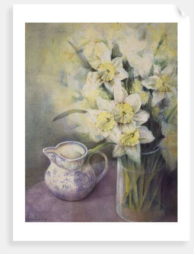 Daffodils with Oriental Jug by Karen Armitage