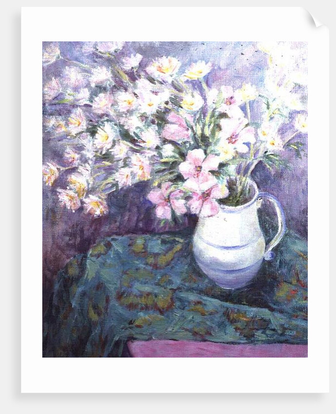 Pink Flowers in a Jug by Karen Armitage