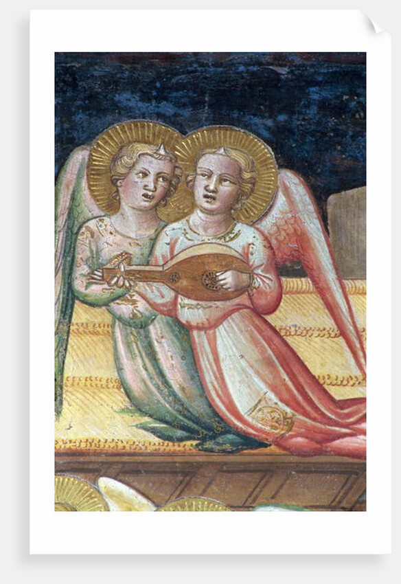 Two Musical Angels, a detail from The Life of the Virgin and the Sacred Girdle by Agnolo Gaddi