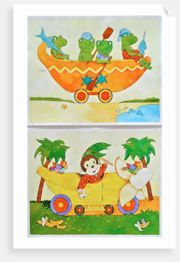 Frog boat and monkey car by Christian Kaempf