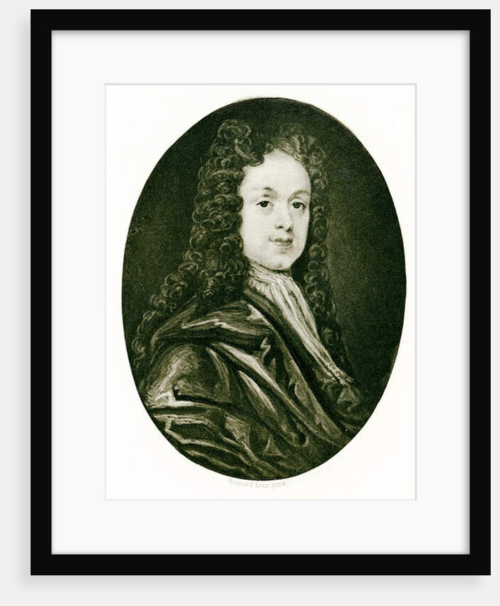 Portrait miniature of John White, c.1719 by Bernard III Lens